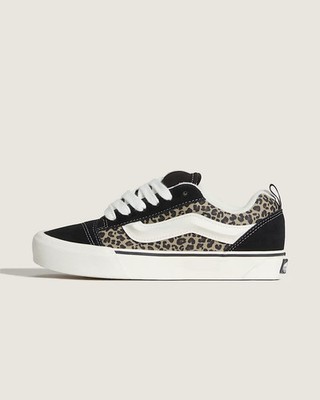 Vans Knu Skool Low Top Leopardenmuster Schuhe schwarz/weiß
