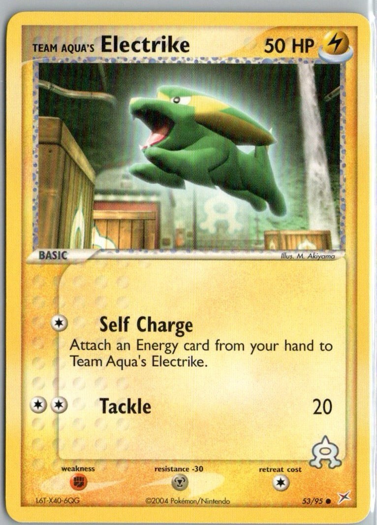 Pokemon Team Aqua's Electrike - Common Team Magma vs Team Aqua 53/95 NM TCG