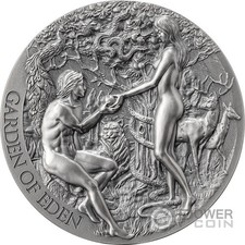 GARDEN OF EDEN Bible Stories 2 Oz Silver Coin 2000 Francs Cameroon 2023