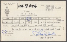 HA-9-074 Ilyes Gyula QSL card Perkupa Hungary 1980