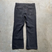 Vintage 90's Levi  s 517 Orange Tab Jeans Flare Leg Fitted Black Wash Size 36x26