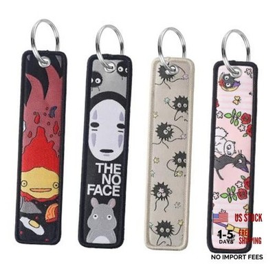 Anime Soot Sprite Embroidered Keychain（4 Pack） Cartoon Cute Gifts Merch Party