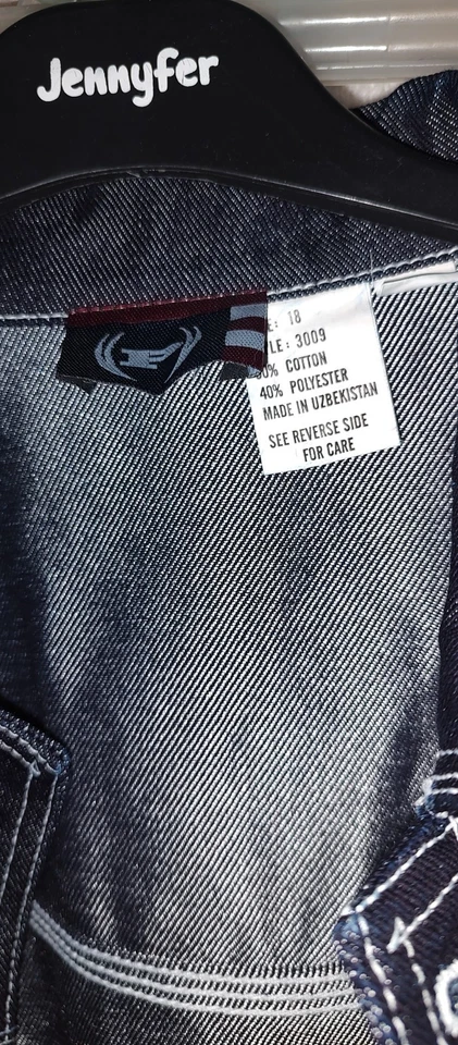 Traje de mezclilla para mujer Phat Farm vintage raro de 2 piezas talla 18 Foto 2 de 4