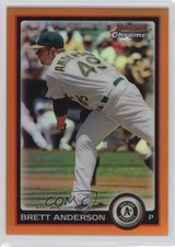 2010 Bowman Chrome Orange Refractor 4/25 Brett Anderson #159 0f8
