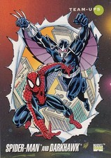 MARVEL 1992 IMPEL *TEAM-UPS* CARD #81 SPIDER-MAN & DARKHAWK, LIKE NEW