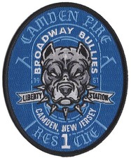 Camden, NJ Rescue 1 Broadway Bullies Blue Fire Patch NEW