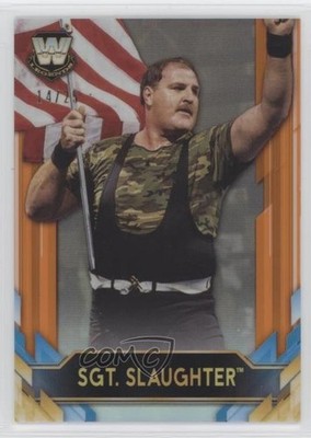 2020 Topps Chrome WWE Big Legends Orange Refractor 14/25 Sgt Slaughter 0b0g