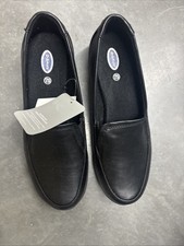 Dr Scholls Comfort Shoes Women's 7.5 Med Black Casual Slip On Side Zip