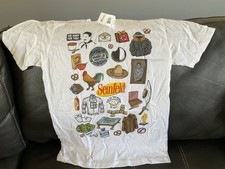 Vintage Official NBC Studio Collage Seinfeld shirt Puffy Shirt Big Salad NWT Sm