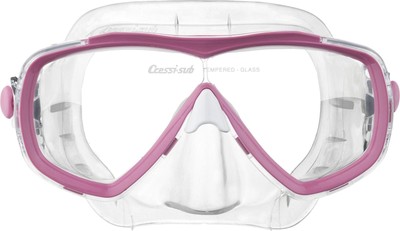 Cressi Estrella+Gamma Tauchset Premium Silikon Maske Transparent/Rosa Unisex