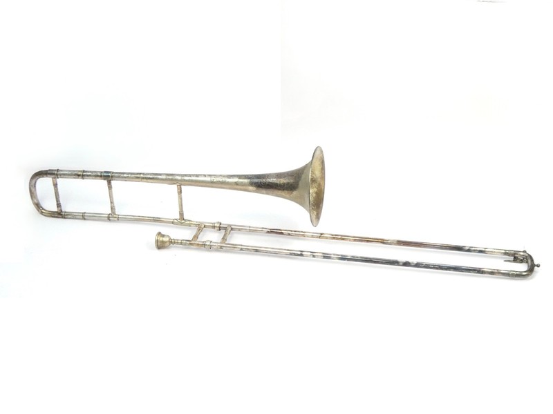 Vintage Martin Band Instrument Co. Elkhart Slide Trombone with Mouthpiece