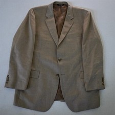 Jos. A Bank 46L Herringbone Silk Camelhair Mens Blazer Suit Jacket Sport Coat