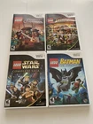 Nintendo Wii 4 Game Lot Lego Star Wars Batman Pirates of the Caribbean Indiana J