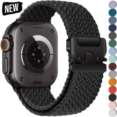 Braided Nylon Strap Band For Apple Watch Series 10 9 8 7 6 5 4 SE Ultra 1 2 49mm