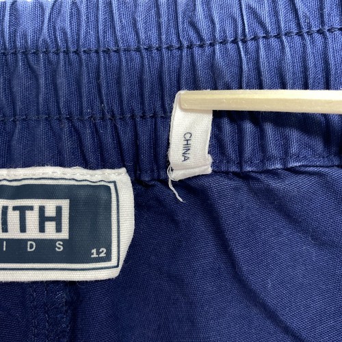 KITH Pants Youth 12 KIDS Classic Cargo Tapered Snap Front Cotton Poplin Blue - Picture 10 of 16