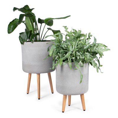 Park Alley Blumentopf 2er Set mit Beinen Füßen Blumenkübel Pflanzkübel