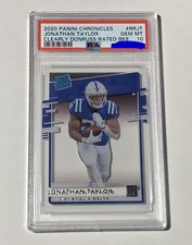 PSA 10 Jonathan Taylor Clearly Donruss Rated Rookie 2020 Panini Chronicles POP 4