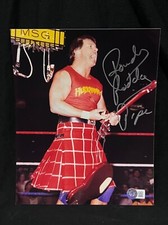 ROWDY RODDY PIPER KILT SIGNED AUTOGRAPH WWF WRESTLING 8x10 PHOTO BECKETT BAS COA
