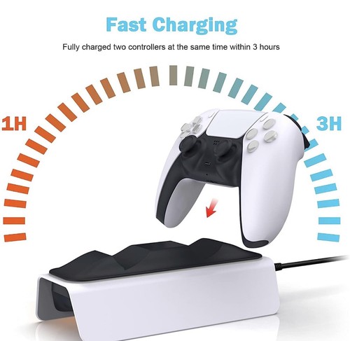 PS5 Enhanced Controller Charging Station Playstation 5 High Speed Fast NEW - Picture 2 of 6