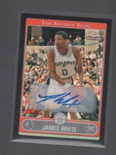 JAMES WHITE 2006-07 TOPPS CHROME BLACK REFRACTOR ROOKIE AUTO #194