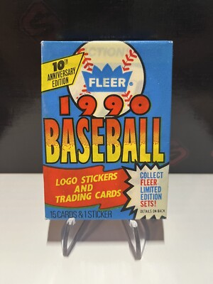 Vintage Wax Booster Fleer Baseball 1990 TCG 10 th Anniversary Edition Sealed!
