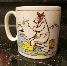 Vintage Lord Nelson Pottery England Coleman Mustard Baby Cup Miss Muffet