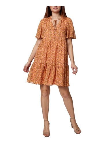 BCBGeneration Eyelet Short Mini Dress Womens Size 10 Pink Short Sleeves NEW  | eBay