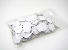  x300 - Blank 1” Hexagon Hex Board Game Tiles Counters Markers D&D Uncoated 1mm