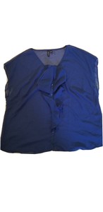 royal blue sheer top