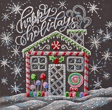 Christmas Icing-sugar Bead Embroidery Kit DIY Beaded Home Decor Wall Art