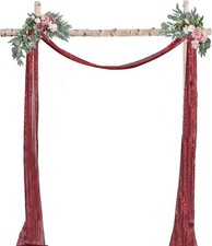 20ft Wedding Sequin Curtain Chiffon Arch Draping Fabric Backdrop Arbor 1 Panel 