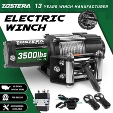 Electric Winch 3500LBS Boat Trailer 12V Steel Cable ATV/UTV Towing  4WD