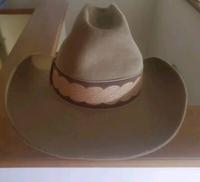 VTG John B Stetson XXX 3X Beaver Western Hat Light Brown Beige Size 7 3/8 Z5