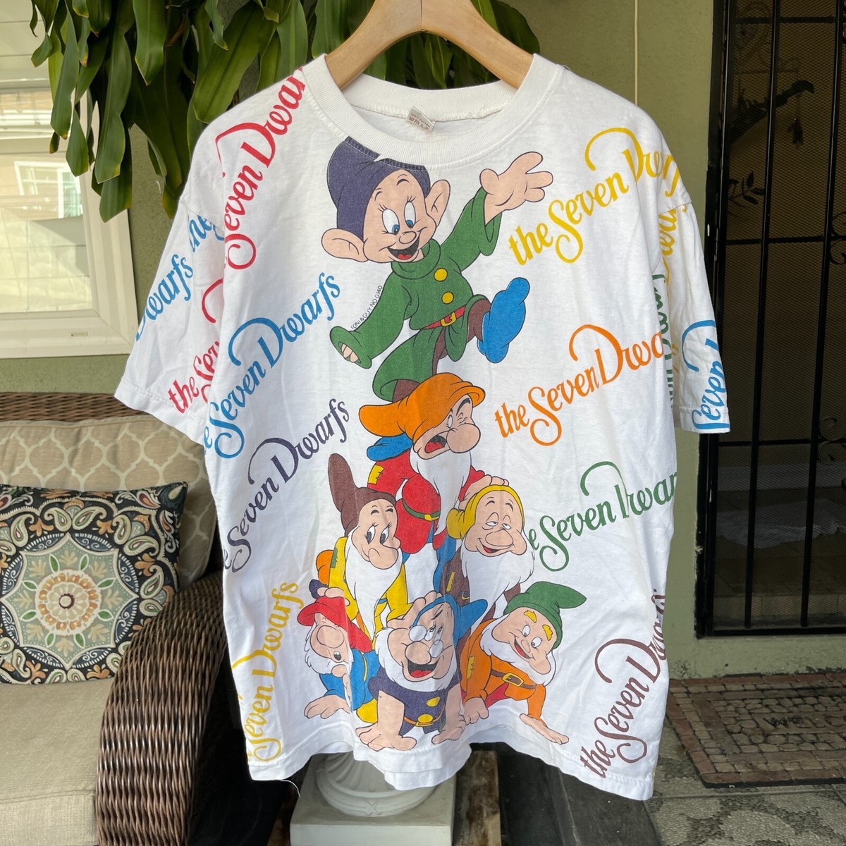 トップス 90s Vintage  White Seven Dwarfs XL 90s Vintage Snow White Seven Dwarfs XL