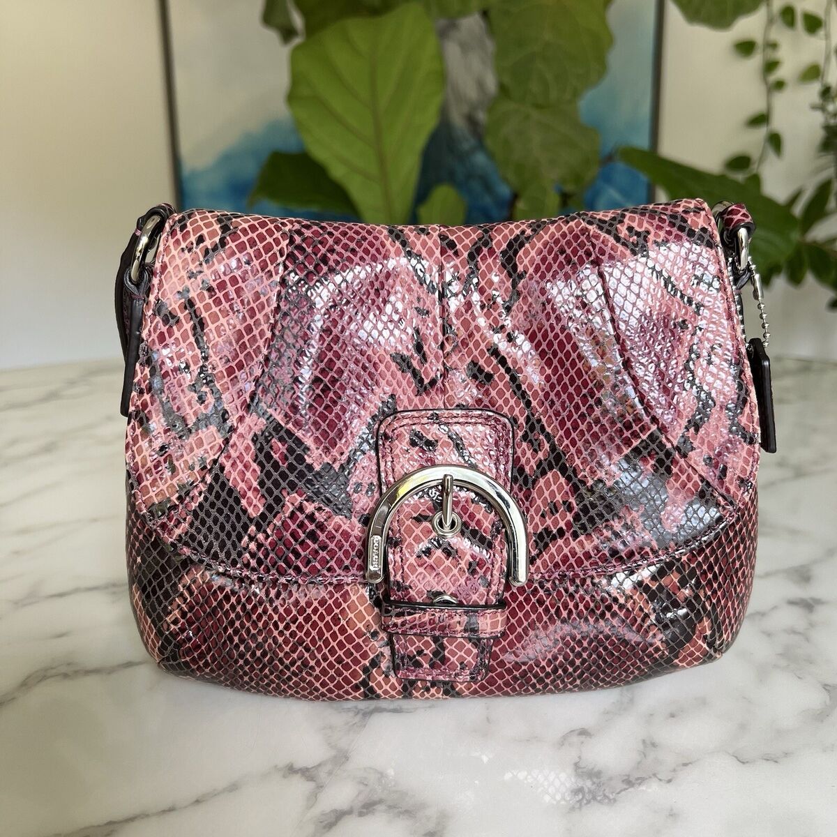 バッグ Rare Coach Embossed Python Dead Stock RARE COACH LTD ED MED LILY EXOTIC GENUINE PYTHON LEATHER
