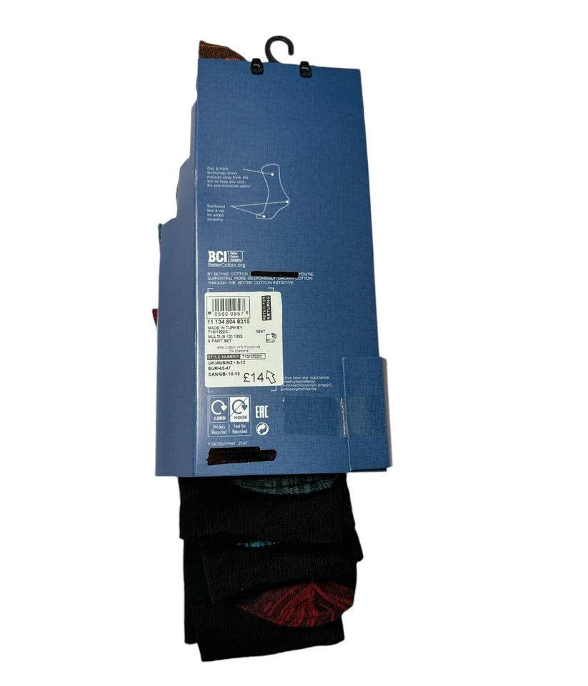 M&SSOCKS COOL &FRESH PATTERNED HEEL TOE  - Image 4 of 4