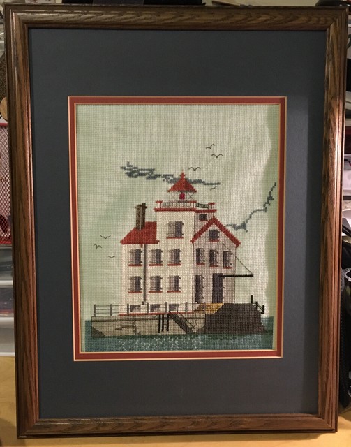 Lorain Lighthouse Lake Erie Framed Cross Stitch eBay