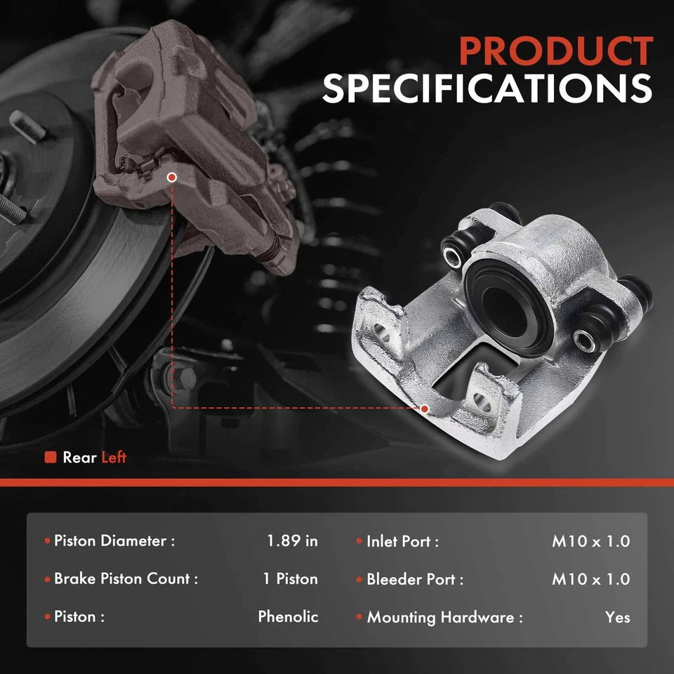 Rear Driver Brake Caliper for Infiniti QX56 Nissan Armada 2005-2015 Titan 04-15 - Imagem 2 de 4