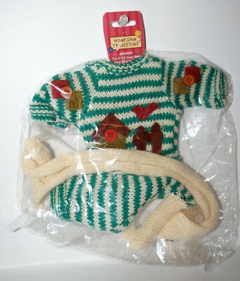 5 sets of Bear clothes homespun traditions sweater with hat & scarf for 8'' bear