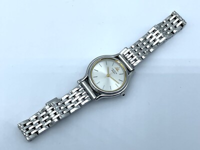 Near MINT Vintage SEIKO Credor Quartz Ladies Watch Silver Dial