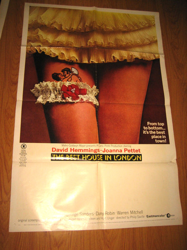 The Best House in London Original 1sh Movie Poster 1969 sexy cathouse! 