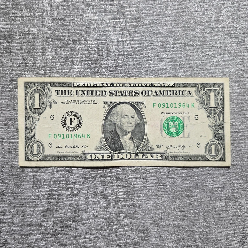 September 10, 1964 - $1 Bill Birthday Note - One Dollar Bill - Serial # 09101964 - Image 2 of 4