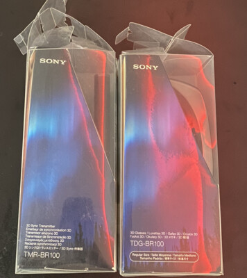 SONY TDG-BR100 3D-Active Shutter Brille + Sync Transmitter 3D schwarz Neu!