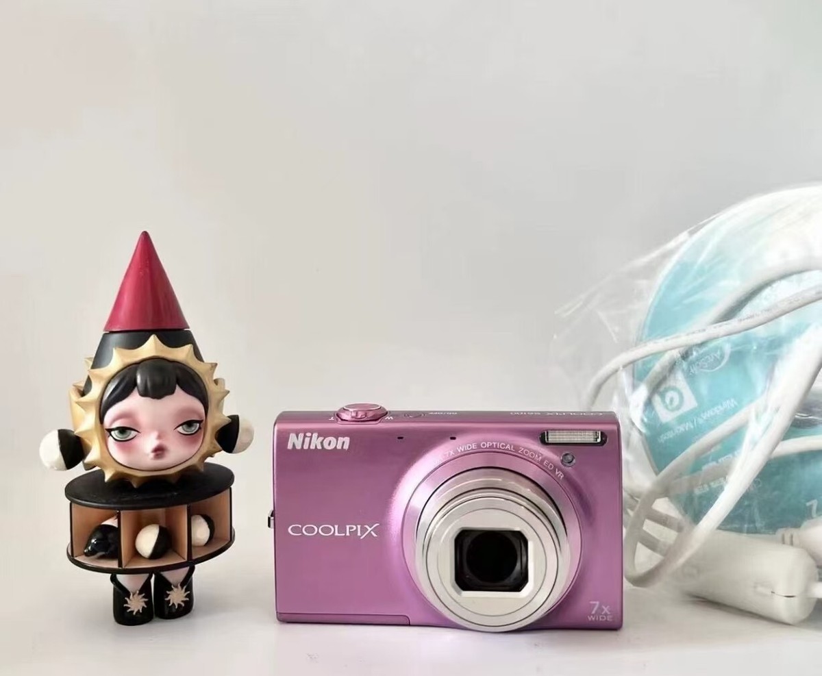 Nikon COOLPIX S6100 Compact 7x Digital Camera 16MP Pink Works Well