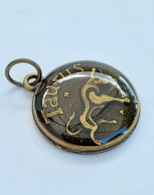 Domed Resin Birth Zodiac Taurus Charm, 2-sided, April May