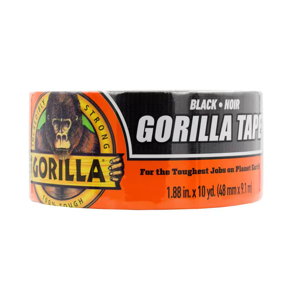 Heavy Duty Black Duct Tape Gorilla Tough Weather Resistant Large 10 Yard Roll