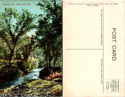 Brandon Vermont Below the Falls Postcard