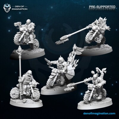 5er Set Renegade Hell Riders - Wild Mesh/Sci-Fi/Table Top Miniaturen