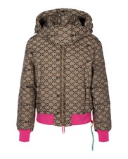 Off-white Womens Arrow Logo Check Puffer Jacket