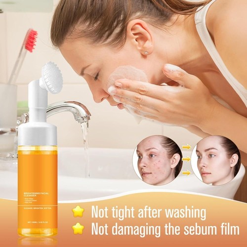 2pcs Turmeric Facial Cleanser, Turmeric Face Wash, Foaming Cleanser for All Skin - Picture 6 of 6